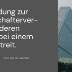 Die formelle Ladung zur GmbH-Gesellschafterversammlung und deren Notwendigkeit bei einem Gesellschafterstreit.